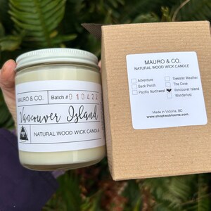 MauroandCo Citrus Wood wick Candle 8 oz, Natural soy wax candle, Scented Candle, Natural Candle Victoria, BC Vancouver Island Canada image 3