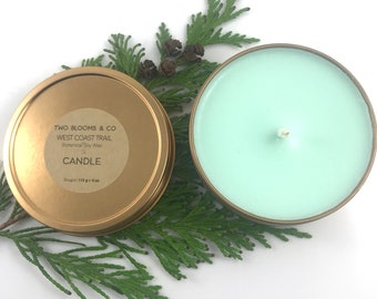 Cedar soy wax candle - container candle - natural candle - handmade candle victoria bc canada
