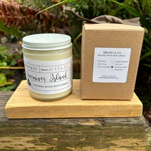 MauroandCo Citrus Wood wick Candle 8 oz, Natural soy wax candle, Scented Candle, Natural Candle Victoria, BC Vancouver Island Canada image 1