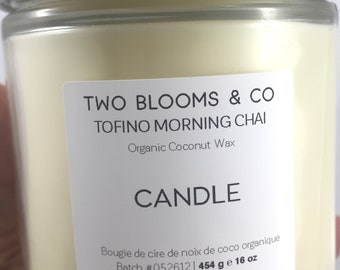 Tofino Morning Chai wood wick candle Victoria Vancouver Island Bc