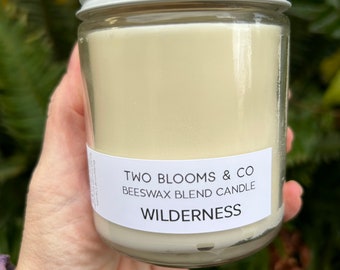 Cedarwood Mint Wilderness Natural Beeswax blend Candle, Home Decor, Candle Victoria BC Vancouver Island Canada