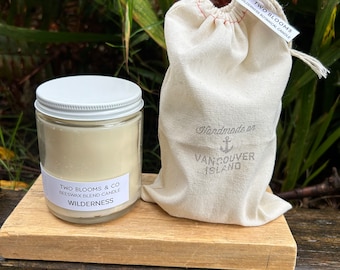 Wilderness Cedarwood Mint Natural Soy Wax Candle, Home Decor, Candle Victoria BC Vancouver Island Canada