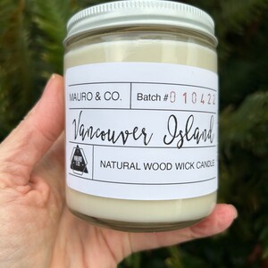 MauroandCo Citrus Wood wick Candle 8 oz, Natural soy wax candle, Scented Candle, Natural Candle Victoria, BC Vancouver Island Canada image 2