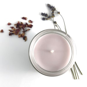 Geranium Soy Wax Candle, Natural Candle, Beeswax blend Candle, Victoria BC, Vancouver Island image 6