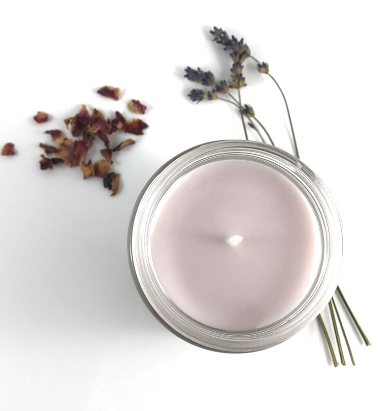 Geranium Soy Wax Candle, Natural Candle, Beeswax blend Candle, Victoria BC, Vancouver Island image 6