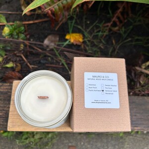 MauroandCo Citrus Wood wick Candle 8 oz, Natural soy wax candle, Scented Candle, Natural Candle Victoria, BC Vancouver Island Canada image 4