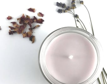 Geranium Soy Wax Candle, Natural Candle, Beeswax blend Candle, Victoria BC, Vancouver Island