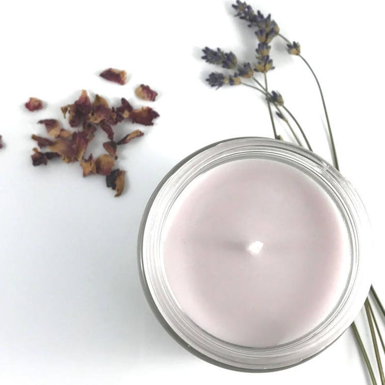 Geranium Soy Wax Candle, Natural Candle, Beeswax blend Candle, Victoria BC, Vancouver Island image 1