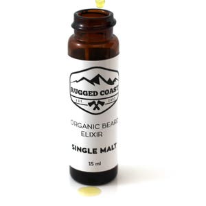 Organic Single Malt Beard Elixir Beard Oil Victoria BC Vancouver Island Canada image 1