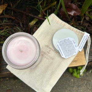 Geranium Soy Wax Candle, Natural Candle, Beeswax blend Candle, Victoria BC, Vancouver Island image 8