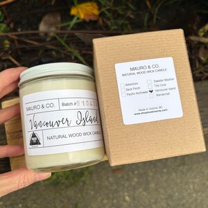 MauroandCo Citrus Wood wick Candle 8 oz, Natural soy wax candle, Scented Candle, Natural Candle Victoria, BC Vancouver Island Canada image 6