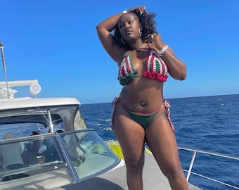 Conjunto de bikini de crochet mexicano