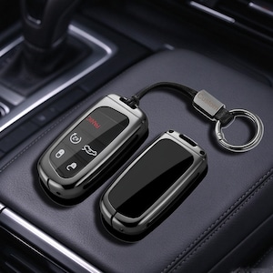 Funda metálica personalizada para llave de coche Jeep Grand Cherokee Compass Dodge Challenger Charger Chrysler 200 para Dodge de 5 botones
