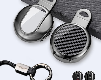 Cover personalizzata in fibra di carbonio per chiave auto MINI Cooper Hardtop Countryman Clubman Convertible Cooper S Cooper SD per MINI con 4 pulsanti