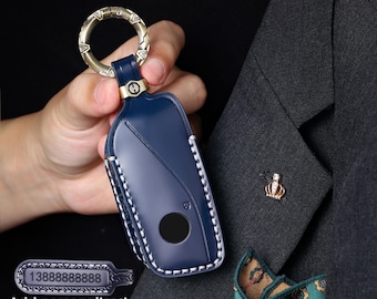Handmade Leather Car Key Cover for BMW New M Series  Personalized car owner gifts