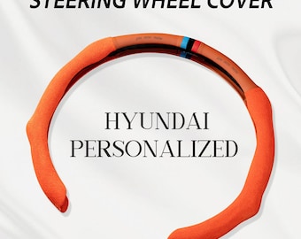 Personalized Suede Steering Wheel Cover Fits for Hyundai Custom Logo Half Wrap Car Steering Cover Car Interior Accessories