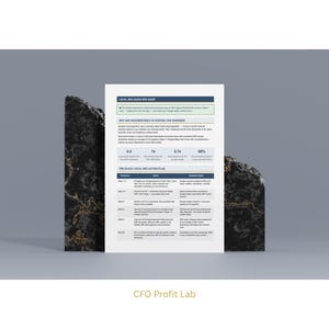 May include: A white document titled Local SEO Quick Win Guide featuring a 30-day local SEO action plan table with columns for timeframe, action, and expected impact, positioned between two black and gold marble-textured vertical slabs.