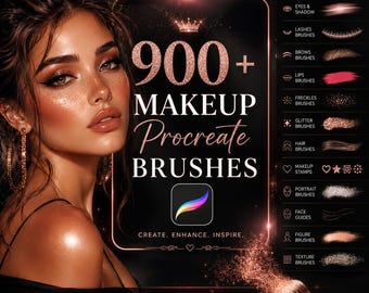 900+ Makeup Procreate Brushes Bundle | Beauty Illustration Toolkit (Digital Download)