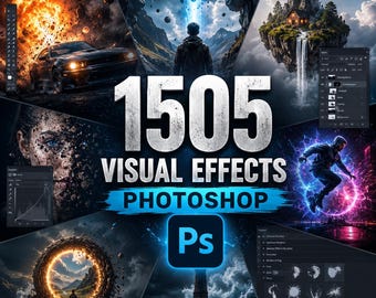 1505 Visual Effects Photoshop Brushes | Smoke, Fire, Dust, Light (Digital Download)