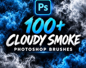 100+ Cloudy Smoke Photoshop Brushes, Realistic Fog Effects (Digital Download)