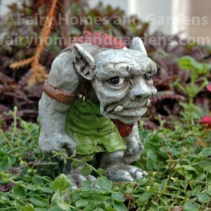 Miniature Troll Figurine &quot;Harley&quot;  - Troll Character - Miniature Garden Accessory - Fairy Garden Diversity