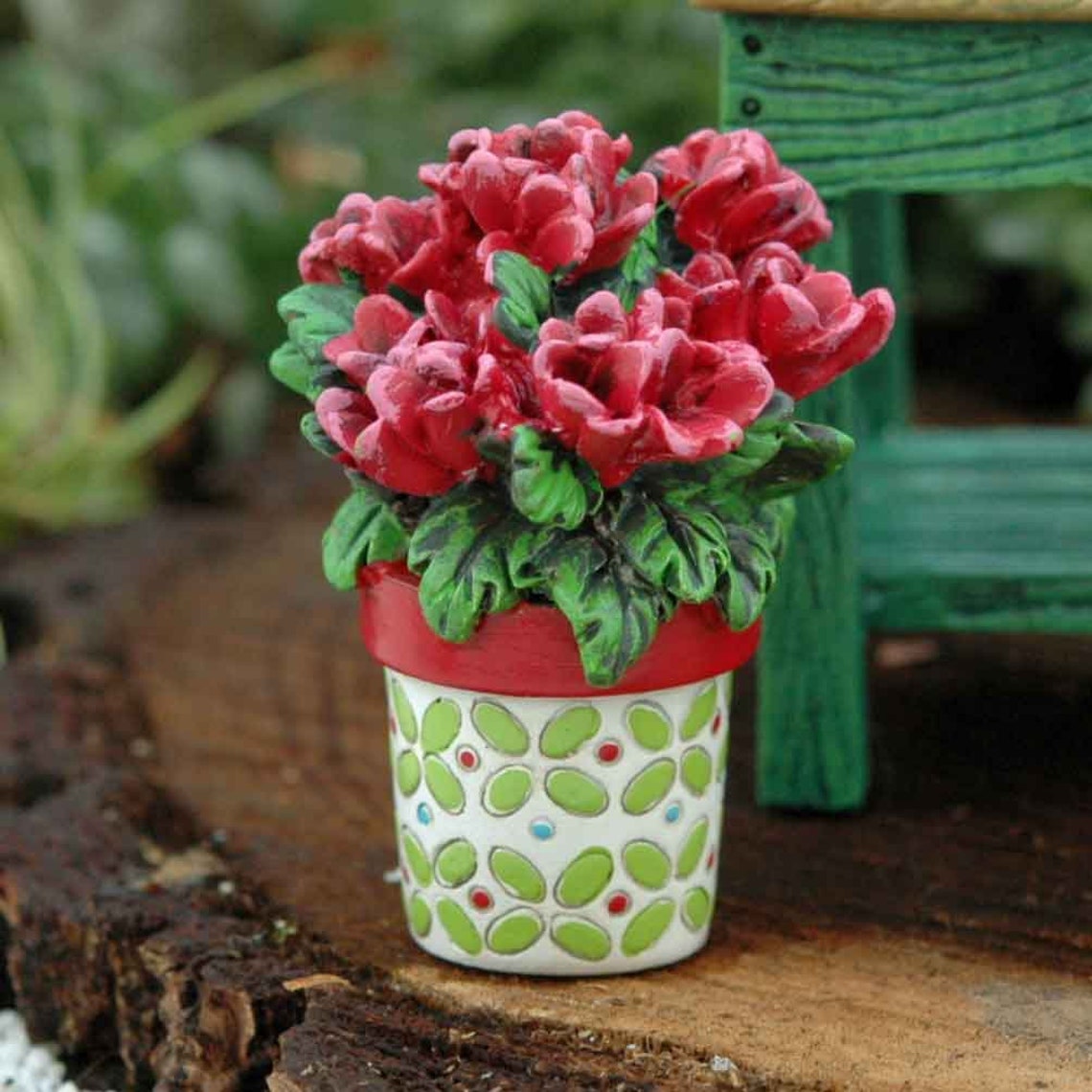 Miniature Merriment Potted Geraniums Fairy Garden - Etsy