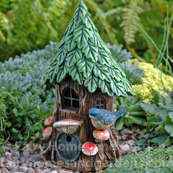 Solar Forest Fairy House Solar Fairy Cottage Fairy Garden Etsy
