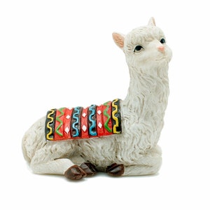 Miniature Llama Figurine - Woodland Knoll Fairy Garden Collection - Miniature Zoo Animal - Fairy Pet -