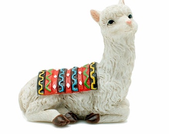 Miniature Llama Figurine - Woodland Knoll Fairy Garden Collection - Miniature Zoo Animal - Fairy Pet -