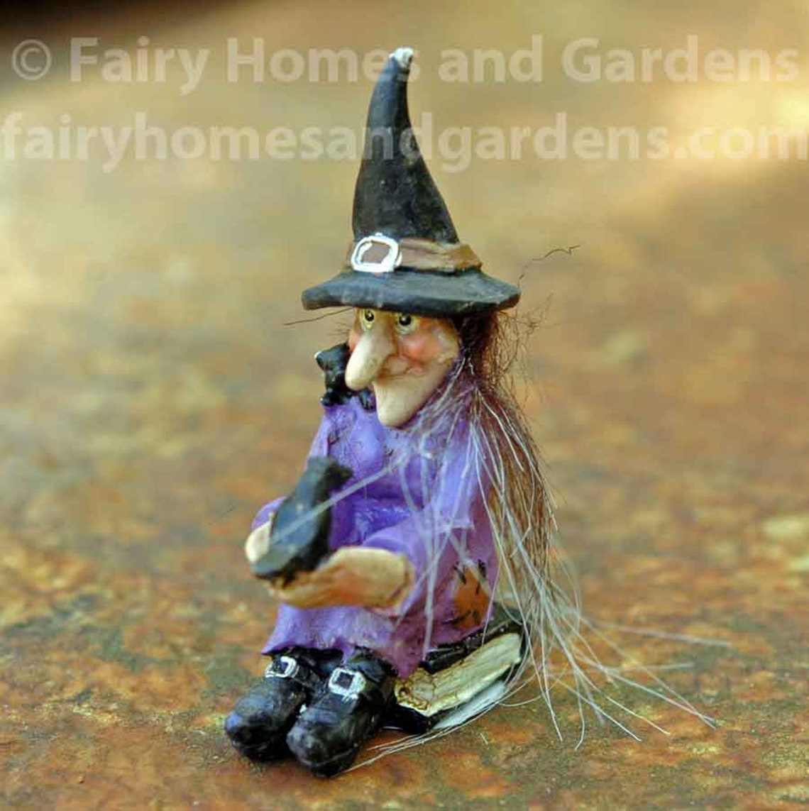 Mini Witchy Women Miniature Witch Figurines Miniature Etsy