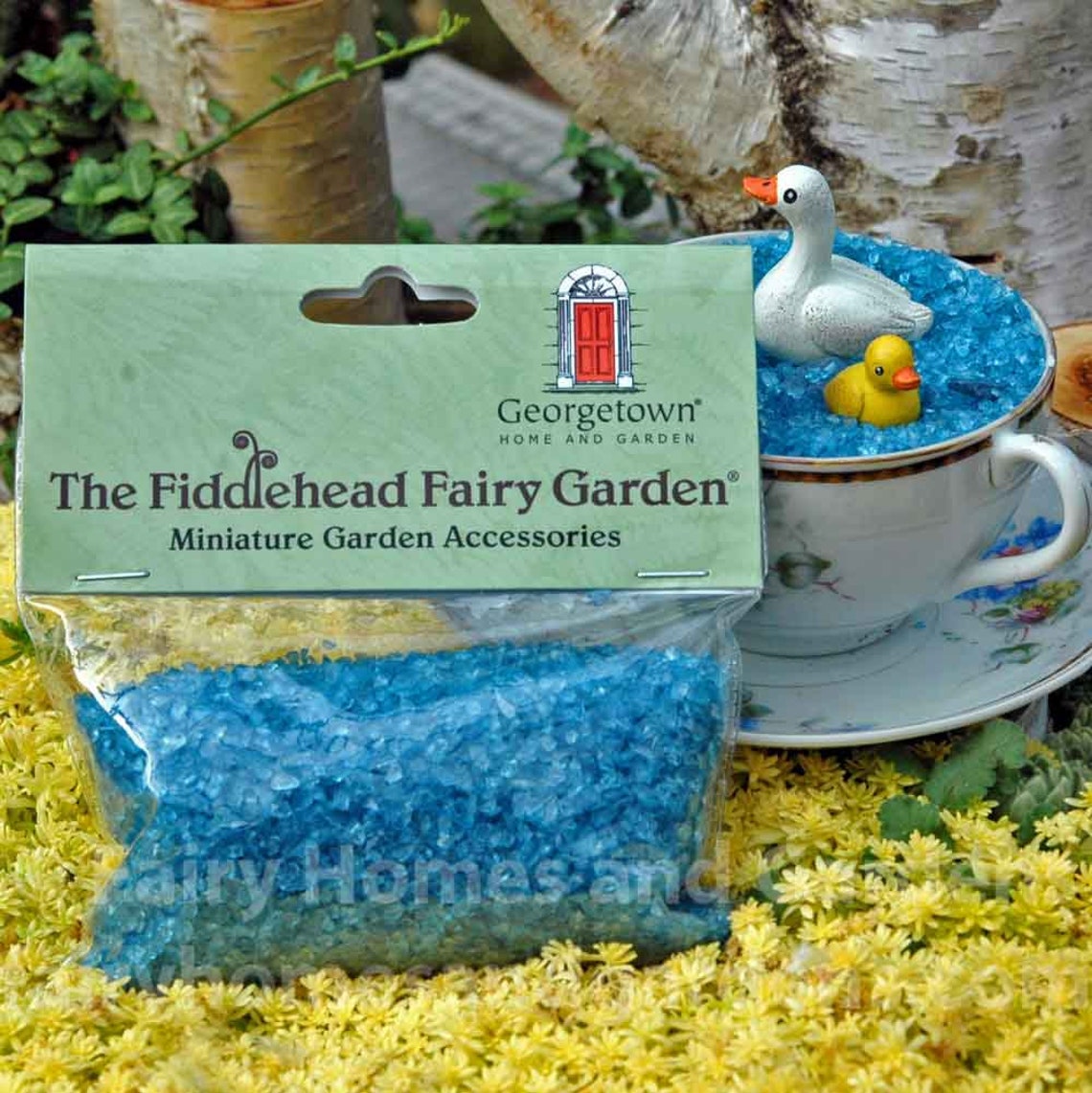 Blue Fairy Glass 8.5 Ounces Fairy Garden Supply Railroad Etsy