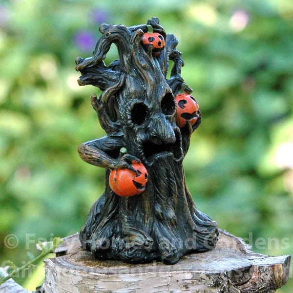 Miniature LED Spooky Tree - Halloween Miniature - Halloween Decoration - Fairy Garden Supply - Miniature Garden Accessory