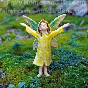 Rainy Day Fairy Figurine - Fairy Girl Miniatur - Woodland Knoll-Fee-Garten-Fee - Fairy Garden Versorgung