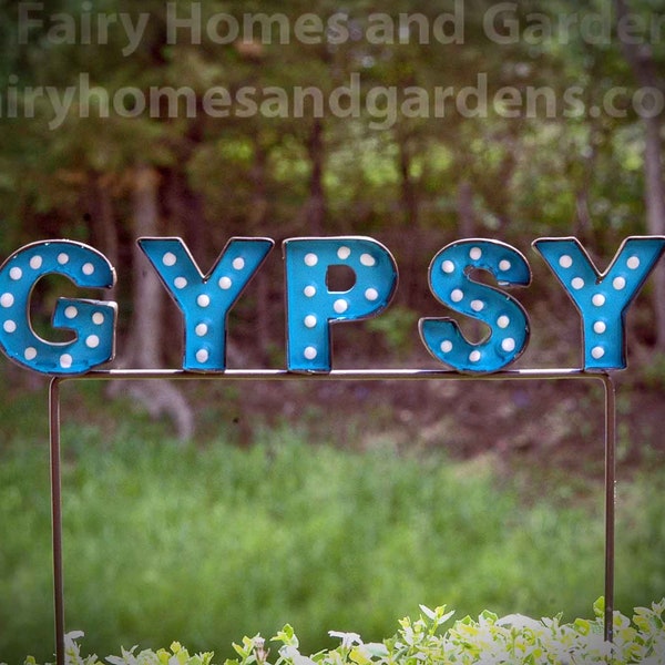 Gypsy Marquee Banner - Gypsy Fairy Garden Supply - Miniature Gypsy Sign - Fairy Garden Accessories