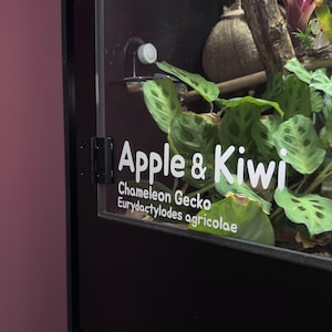 Custom Vivarium Enclosure Label - White