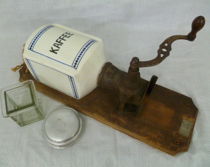 Antique KAFFEE Coffee Grinder Wall Mount Made in Germany Etsy
