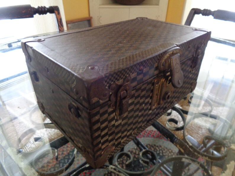 vintage doll trunk