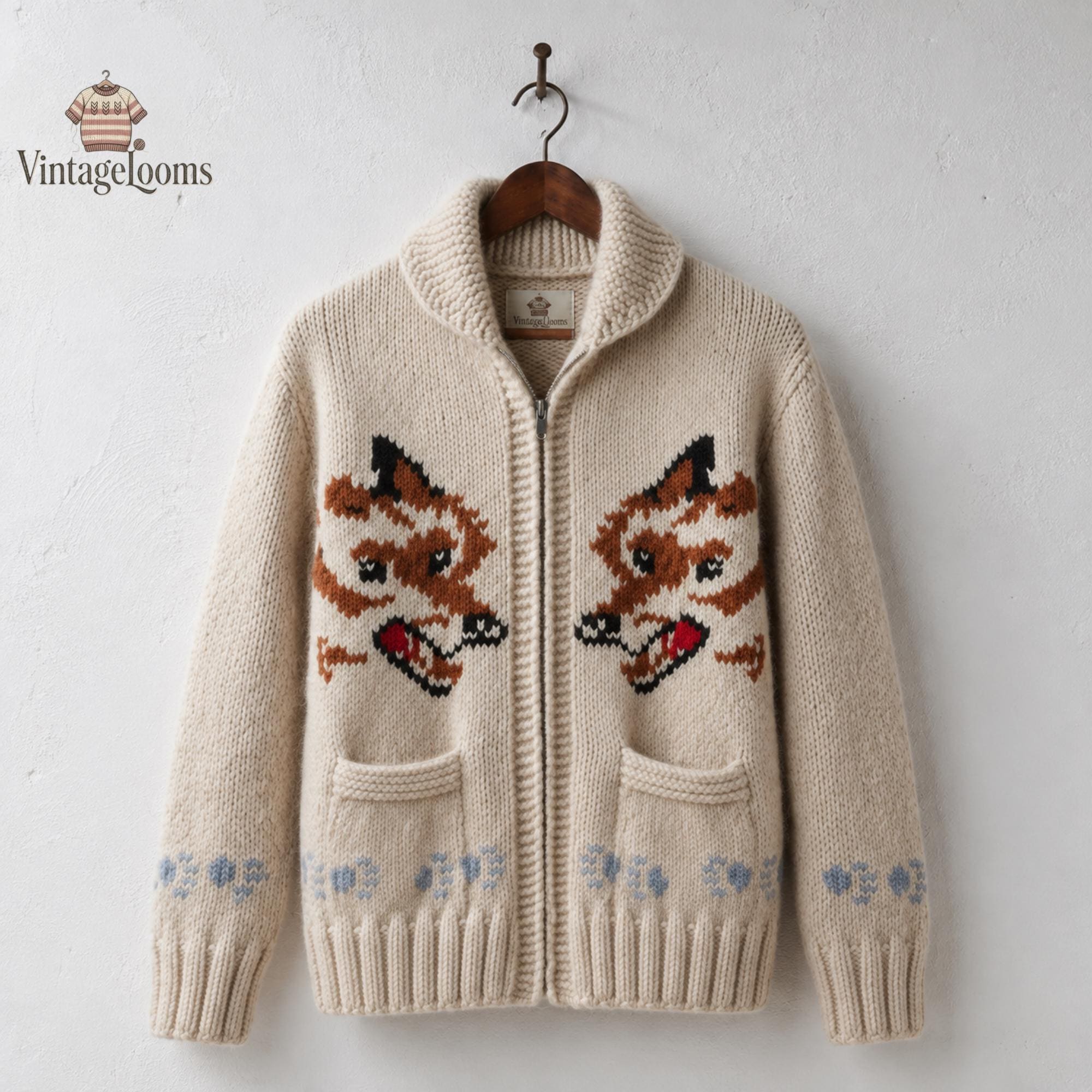 Vintage Zip Cardigan - Etsy