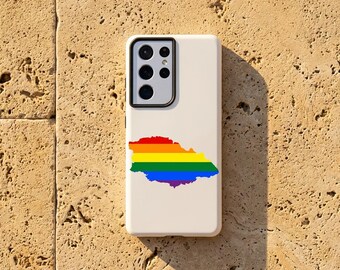 Gozo Pride Samsung Case, Rainbow Map Malta, Tough Phone Case, LGBTQIA+ Gift