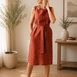 100% Pure Linen Dress