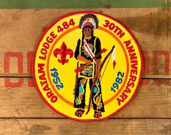 Vintage Oratam Lodge 484 American Indian Jacket Patch