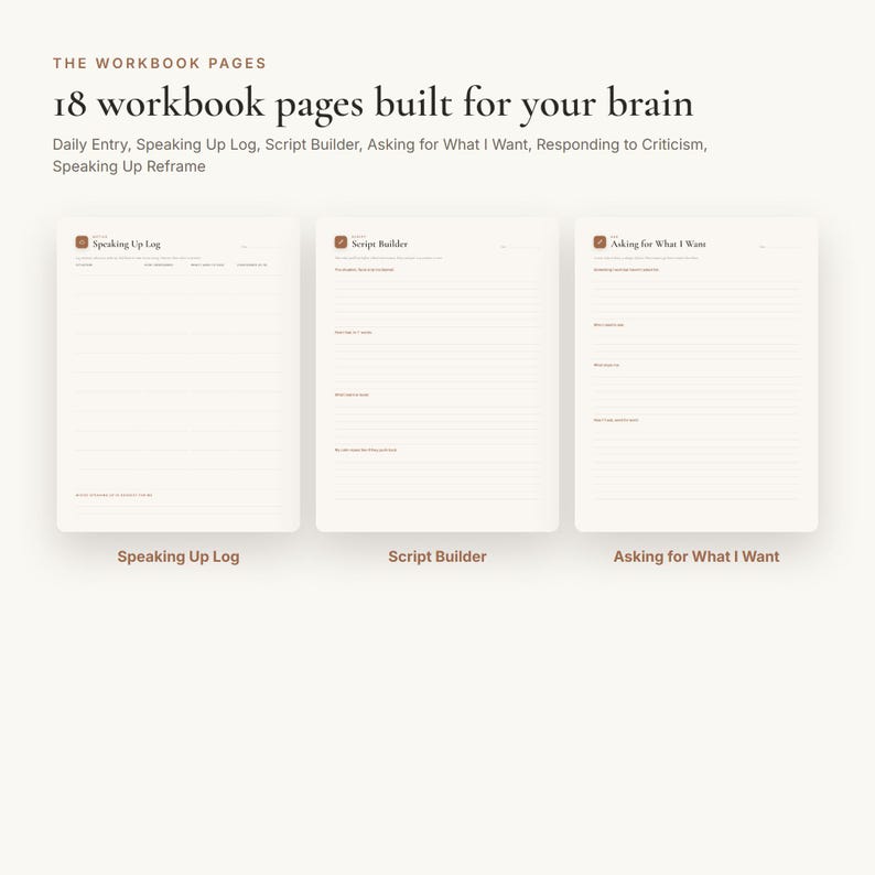 Assertiveness Workbook – Assertive Communication Skills, Speak Up Scripts & Confidence Worksheets (Printable PDF) 画像 6