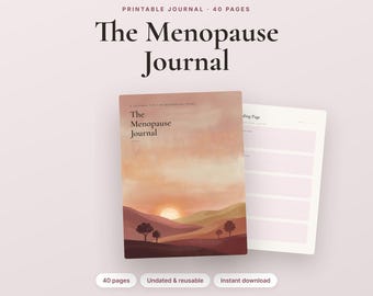 Perimenopause and Menopause Symptom Tracker Printable – Hot Flash, Sleep, Mood & HRT Log, Doctor Appointment Journal (PDF)
