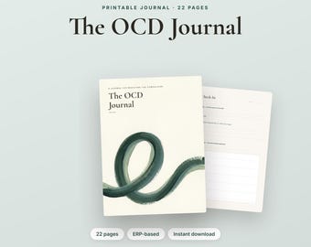 OCD Journal – ERP Workbook for Intrusive Thoughts, Compulsions (Instant Download)