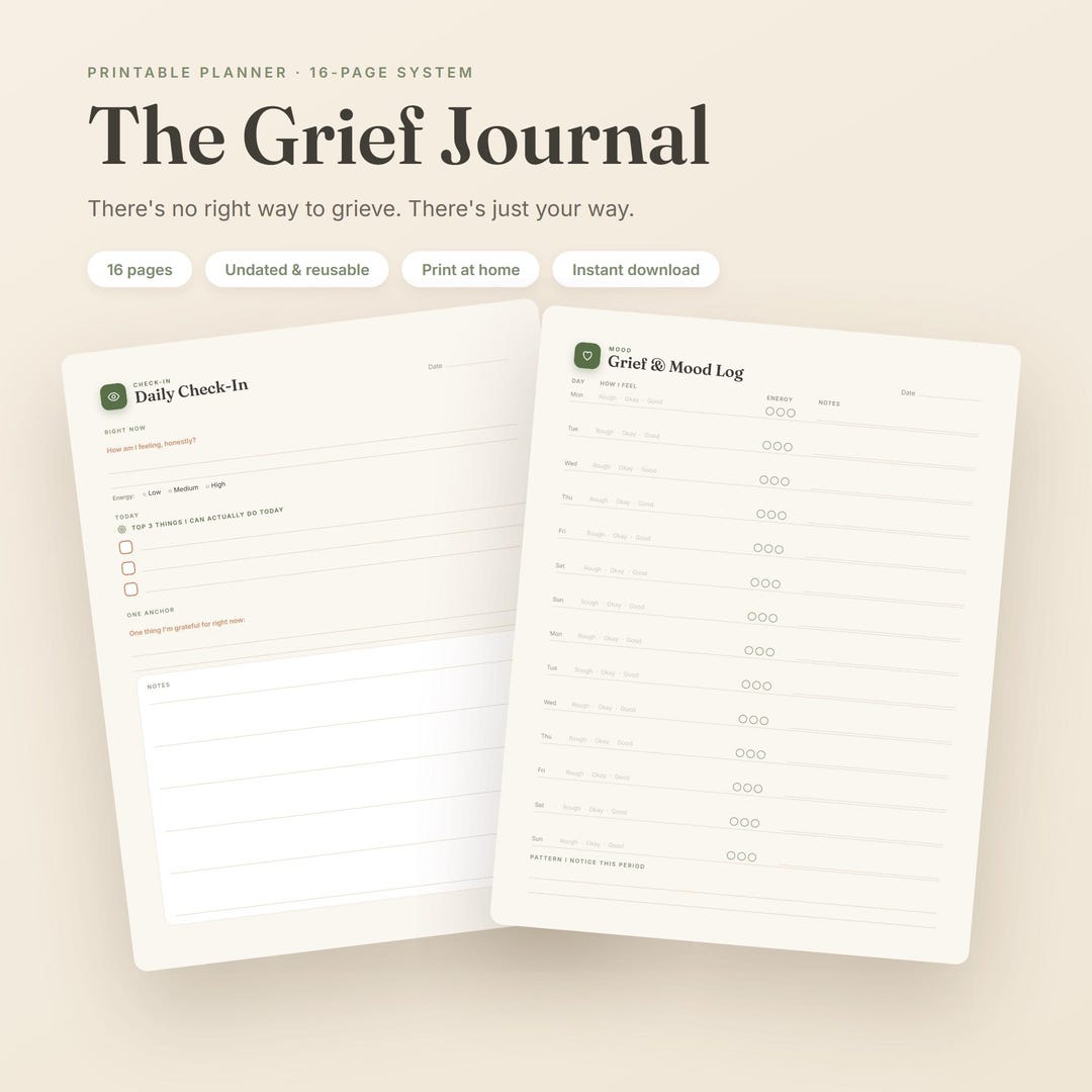 Grief Journal.pdf Grief Journal Printable — Guided Grief Journal PDF, Loss Journal ...