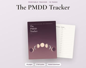PMDDトラッカー（印刷用） – 症状、気分、黄体期ログ（PDF）