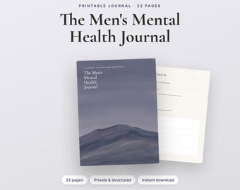 Men's Mental Health Journal – Structured Daily Practice (PDF Download)