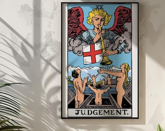 Judgement Tarot Card Wall Art, Rider Waite XX Major Arcana Print (Digital Download)