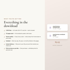Assertiveness Workbook – Assertive Communication Skills, Speak Up Scripts & Confidence Worksheets (Printable PDF) 画像 8