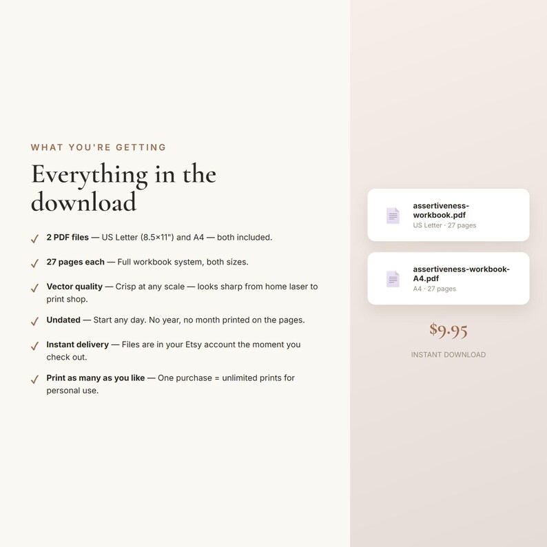 Assertiveness Workbook – Assertive Communication Skills, Speak Up Scripts & Confidence Worksheets (Printable PDF) 画像 8